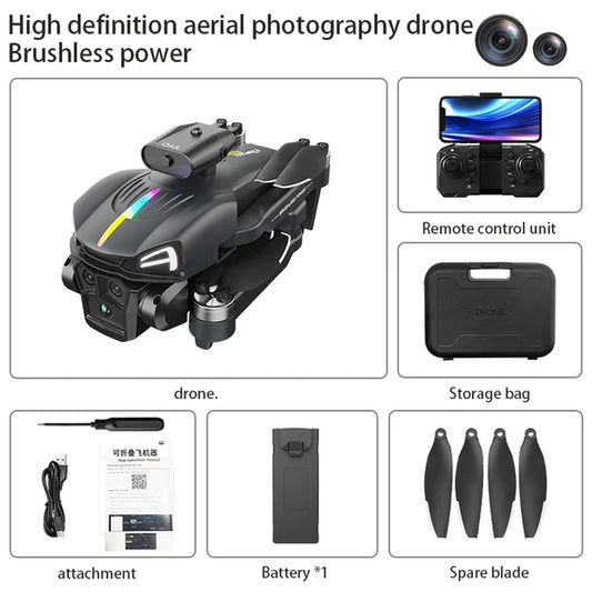 C15 Pro Mini Drone 4K Professional FPV Aircraft Quadcopter Obstacle Brushless RC Helicopter 8K Drone Camera 20Km Remote Control